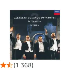 Trzej tenorzy członkowie: Carreras, Domingo i Pavarotti w koncercie z dir. Mehtą.