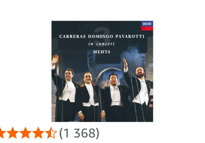Trzej tenorzy członkowie: Carreras, Domingo i Pavarotti w koncercie z dir. Mehtą.