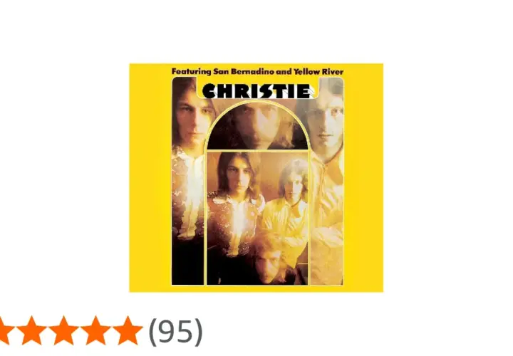 Okładka albumu "Christie" z wizerunkiem zespołu i napisem "Featuring San Bernadino and Yellow River".