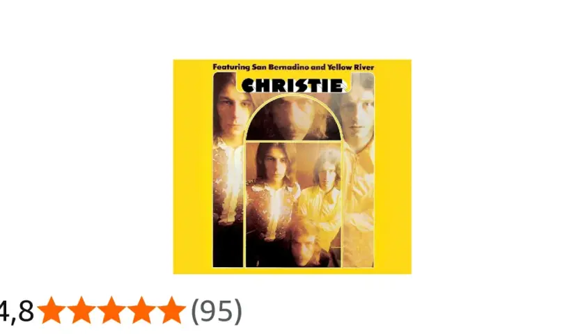 Okładka albumu "Christie" z wizerunkiem zespołu i napisem "Featuring San Bernadino and Yellow River".