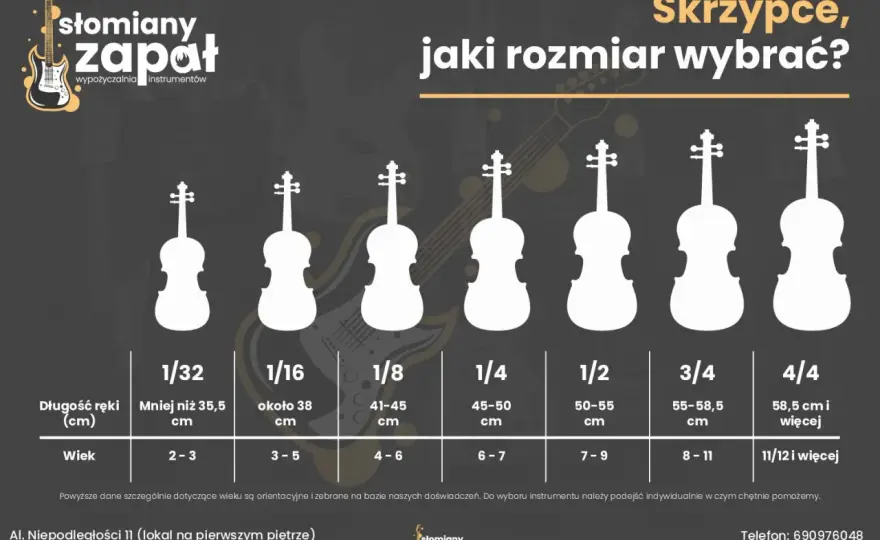 Jak dobrać rozmiar skrzypiec, aby uniknąć niewłaściwego wyboru?