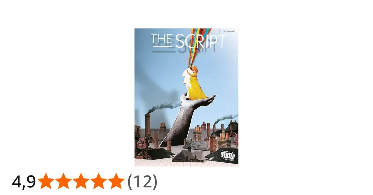Okładka albumu "The Script" z parą obejmującą się pod tęczą, unoszoną przez dłoń nad miastem. To muzyczne **breakeven** w emocjach.