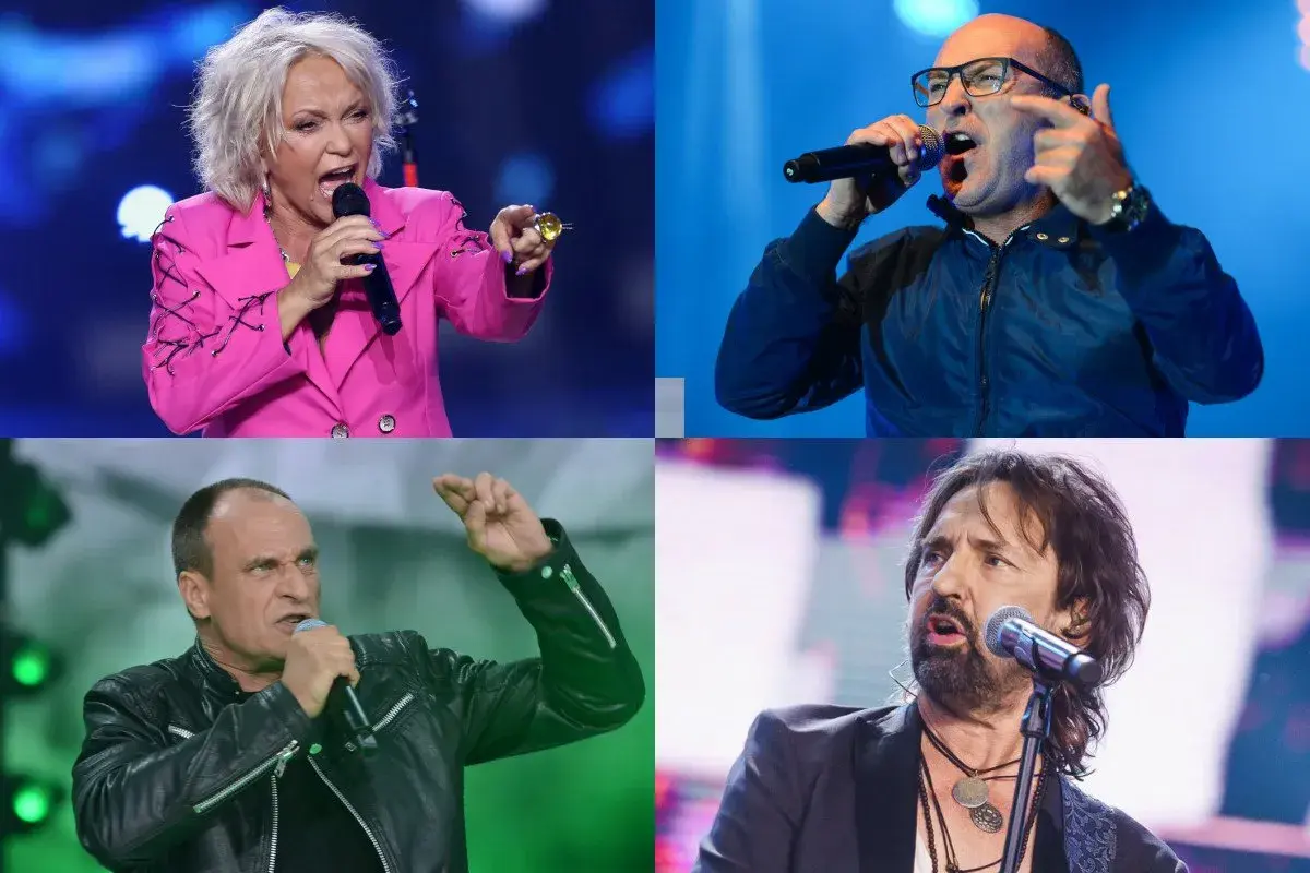 Polskie zespoły muzyczne alfabetycznie: Kora, Kazik, Muniek Staszczyk, Maciej Maleńczuk.